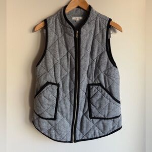 41 Hawthorne Houndstooth Quilted Black and White Vest Size Medium